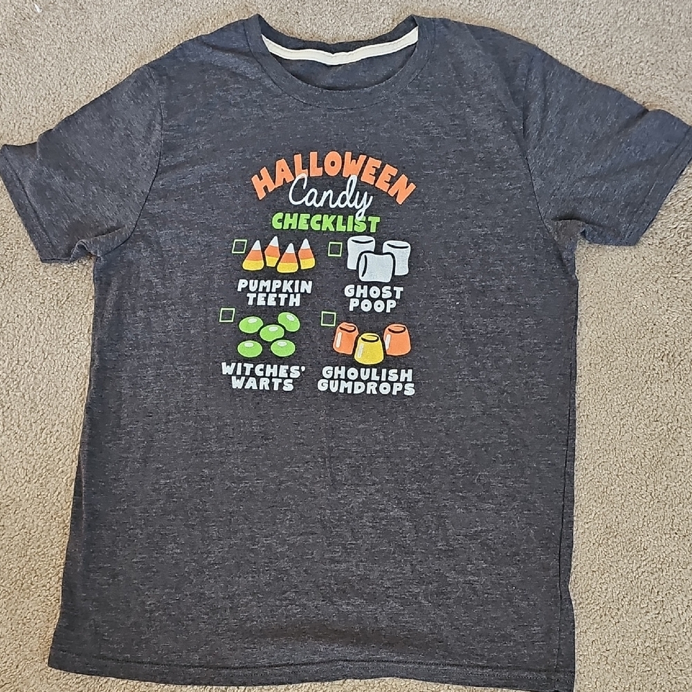 Target Halloween Candy Checklist Kids Tee - Gray